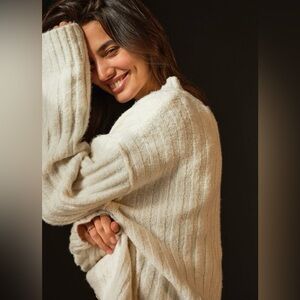 Free People ivory Latte Henley